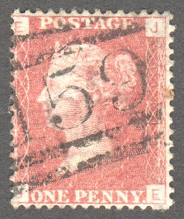 Great Britain Scott 33 Used Plate 121 - JE - Click Image to Close